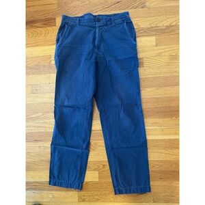 Brooks Brothers Clark Chinos Pants W32 L32 Blue Cotton Flat Front Casual